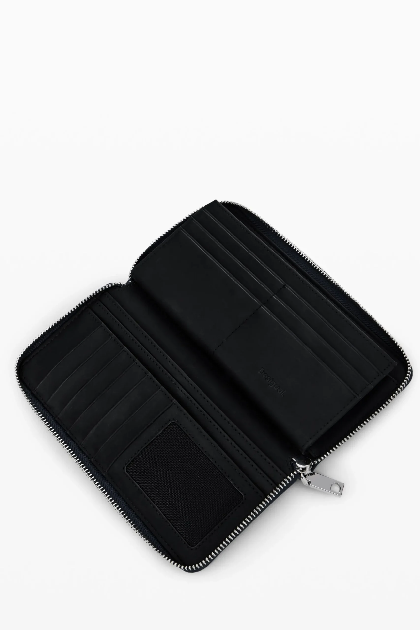 Geometric floral zip wallet