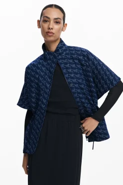 Geometric pattern poncho