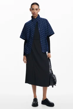 Geometric pattern poncho
