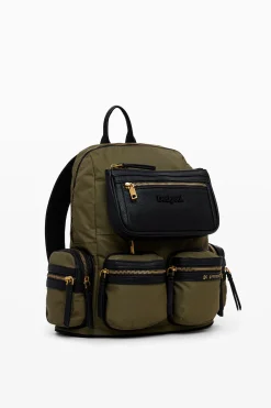 High-capacity nylon backpack