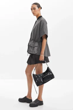 Houndstooth poncho