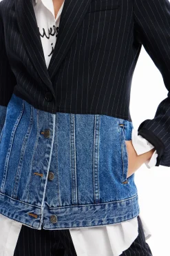 Hybrid denim blazer