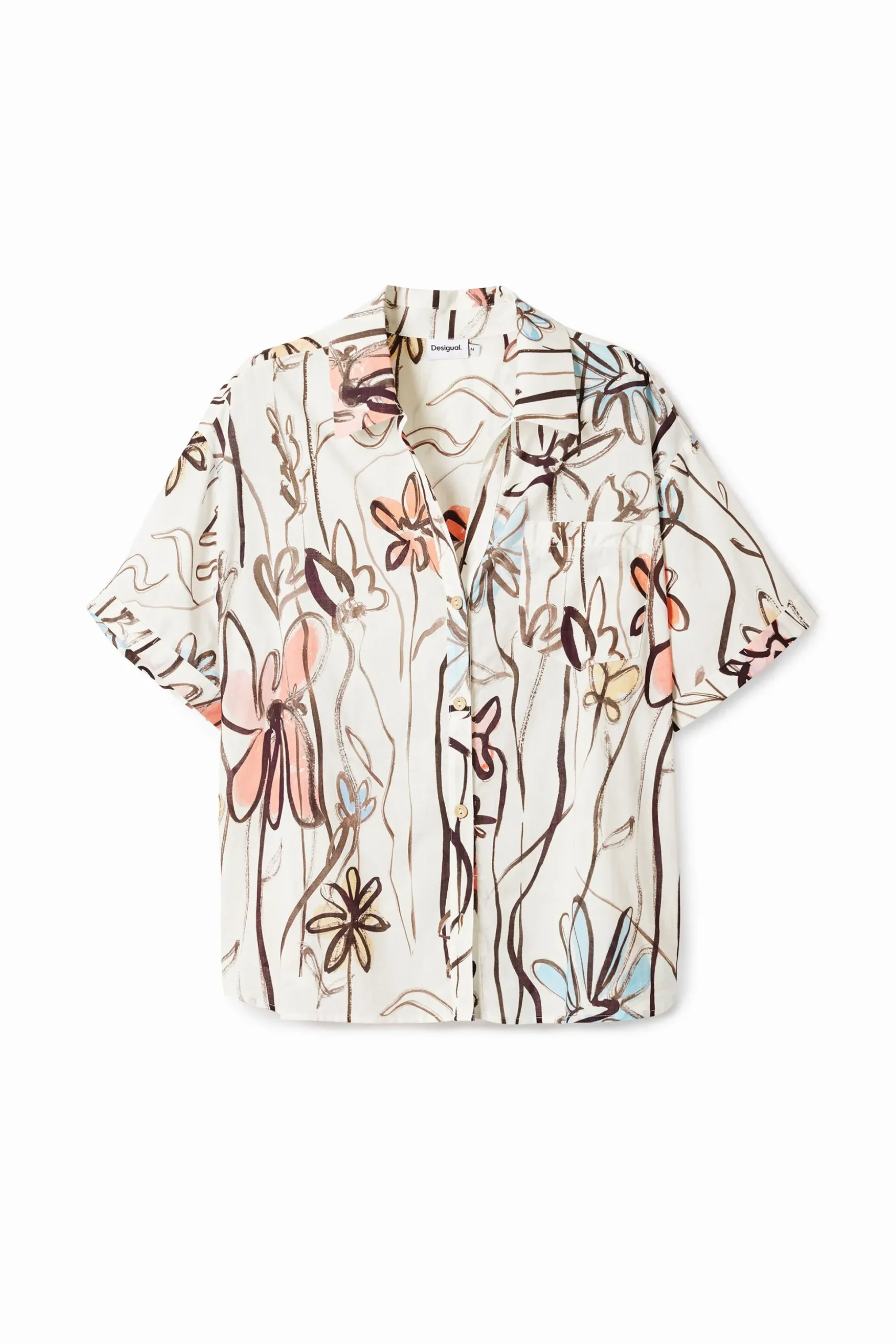 Illustrated floral shirt