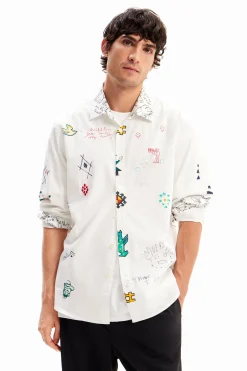 Illustrated shirt with messages