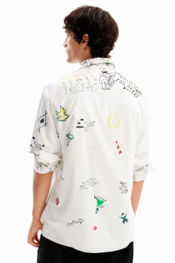 Illustrated shirt with messages
