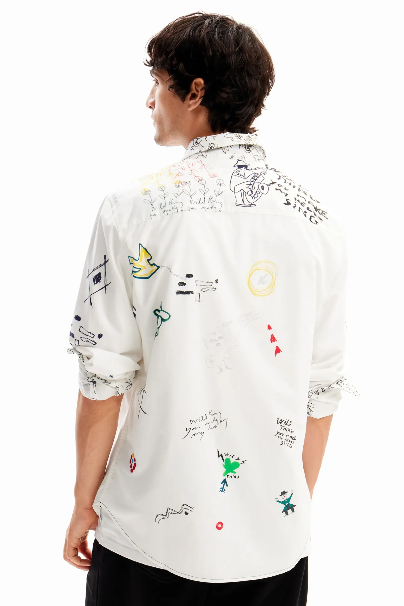 Illustrated shirt with messages