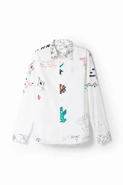 Illustrated shirt with messages