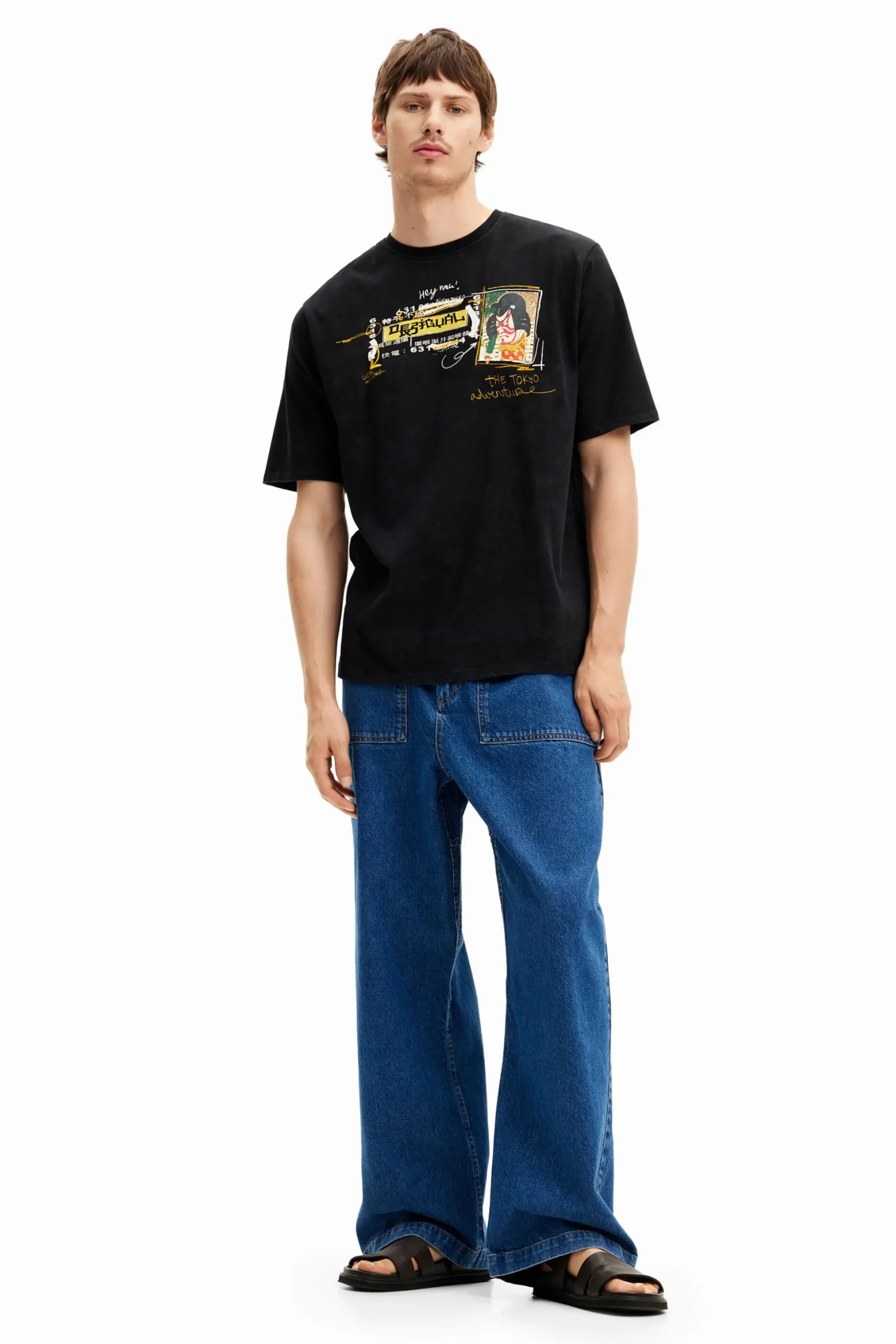 Japanese-style illustration T-shirt