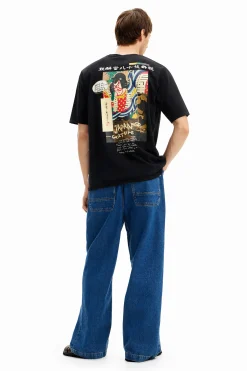 Japanese-style illustration T-shirt