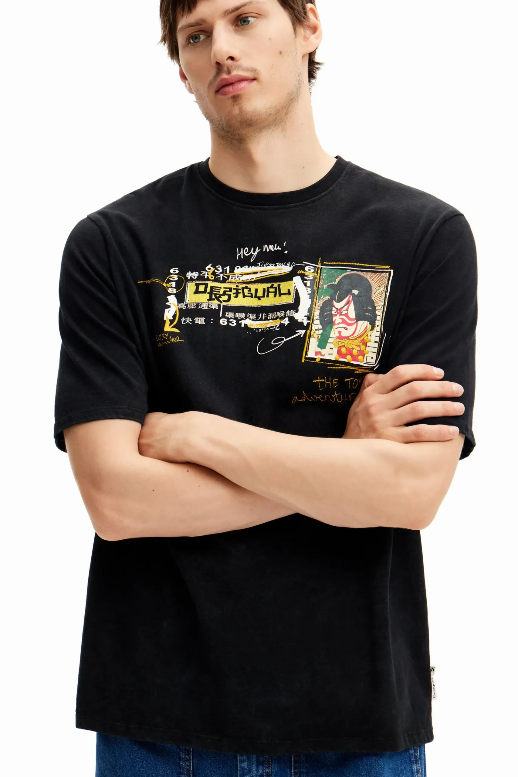 Japanese-style illustration T-shirt
