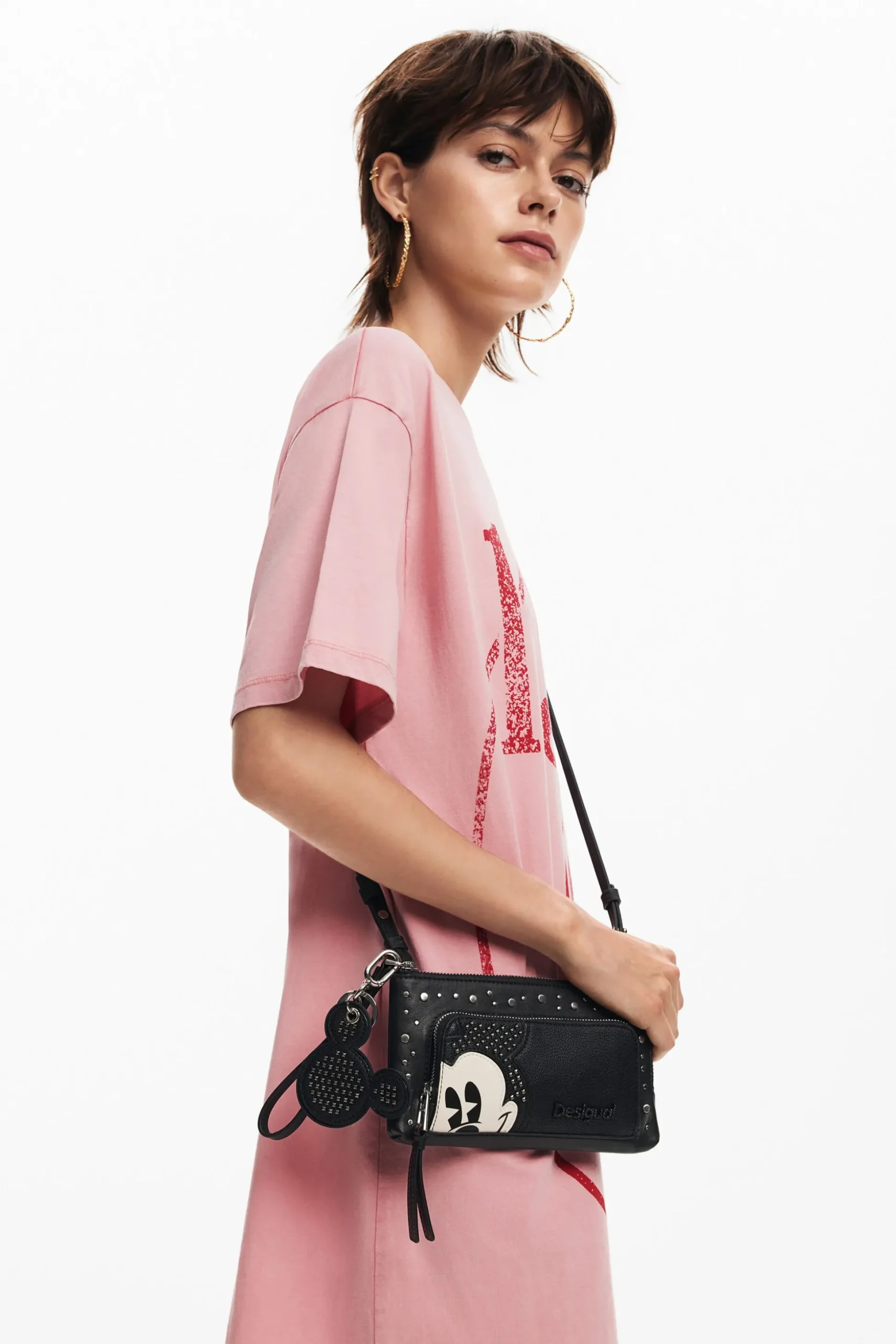 L studded wallet Mickey