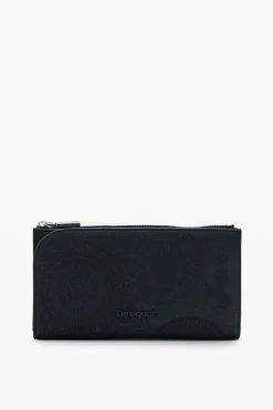 Large embroidered wallet