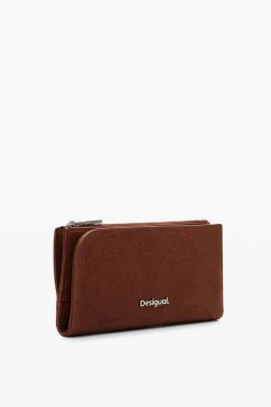Large embroidered wallet