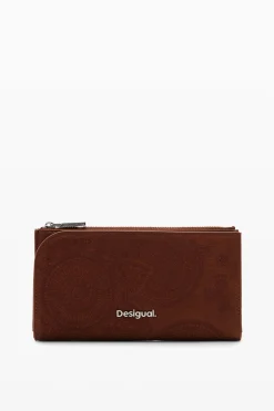 Large embroidered wallet