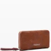 Large floral embroidery wallet