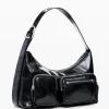 Leather bag with pockets