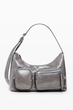 Leather bag with pockets