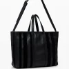 Leather shopper bag