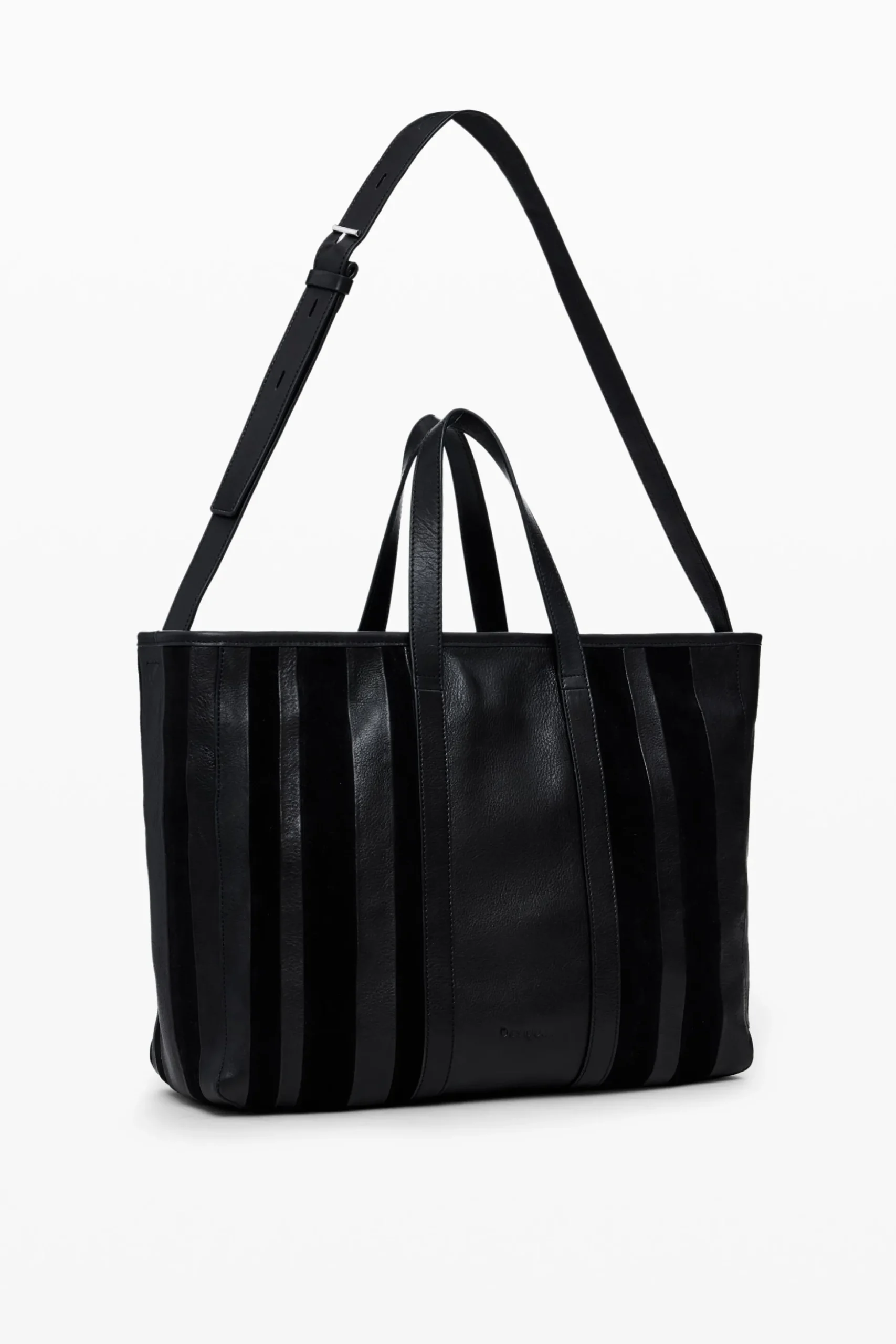 Leather shopper bag