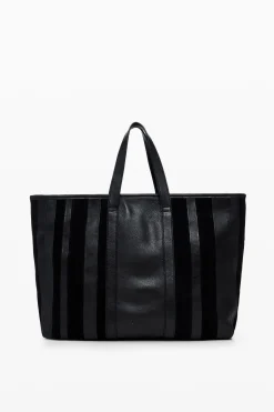 Leather shopper bag