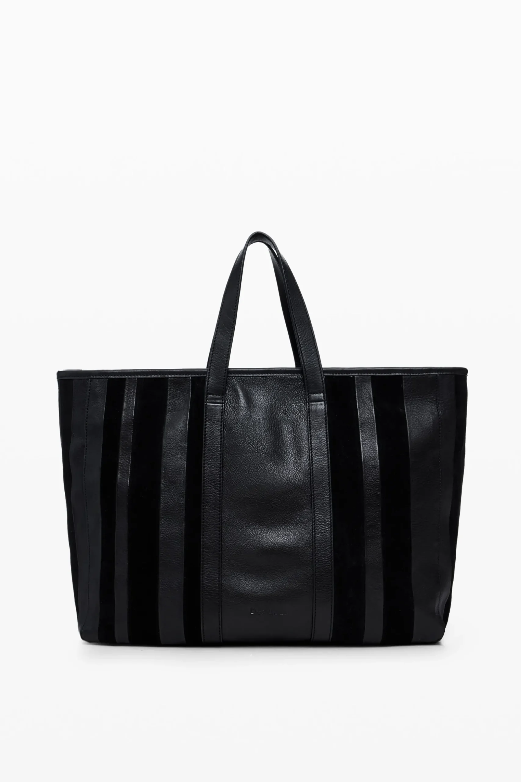 Leather shopper bag