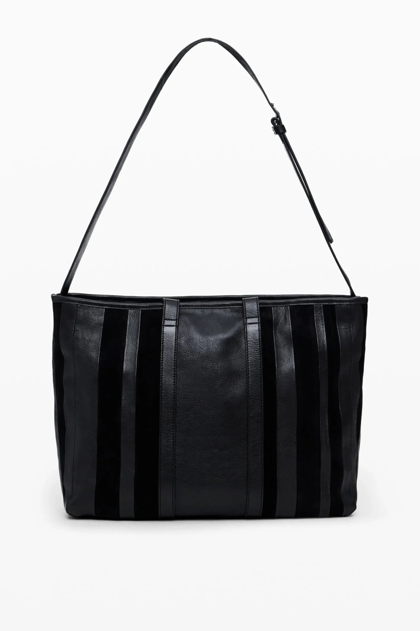 Leather shopper bag