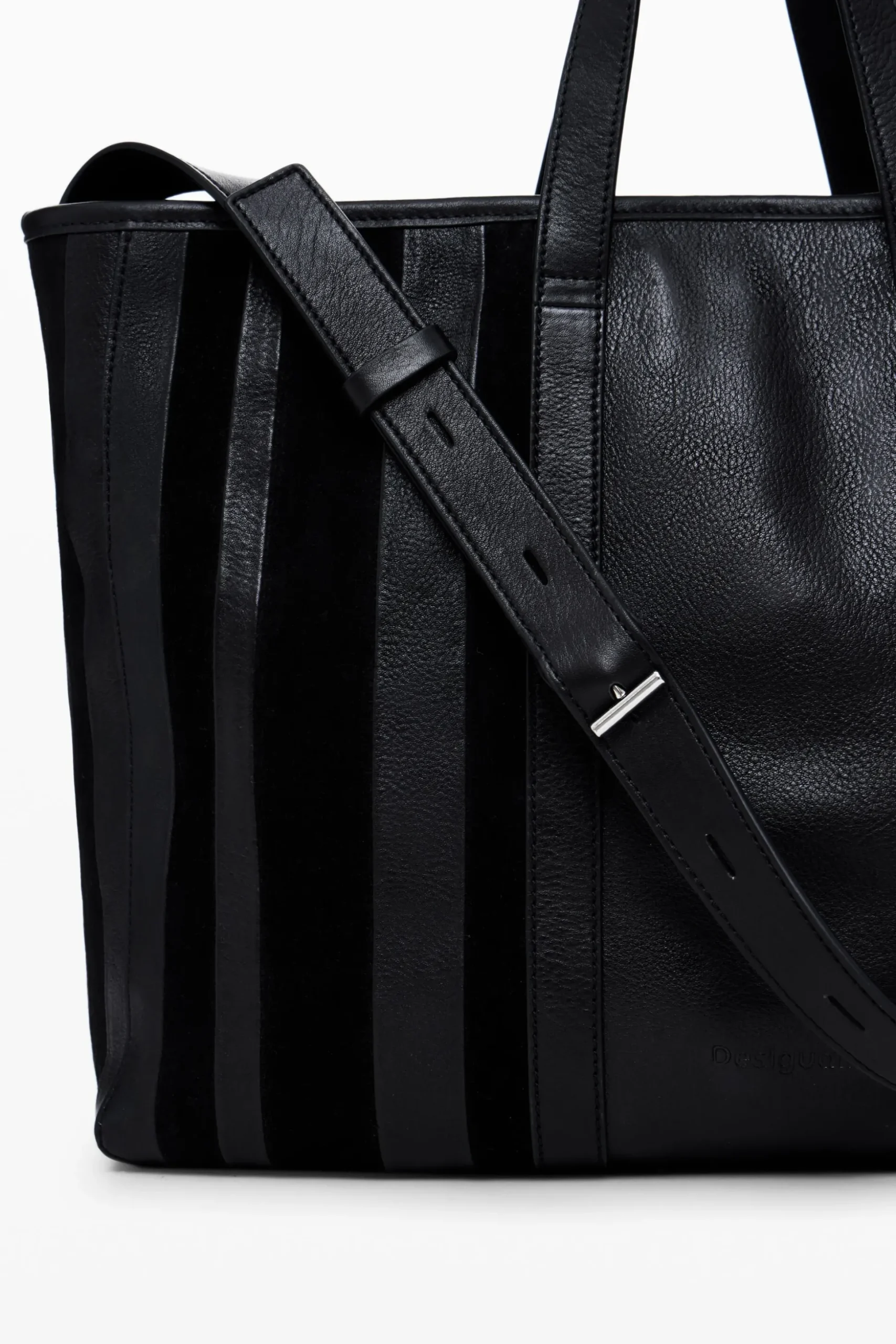 Leather shopper bag
