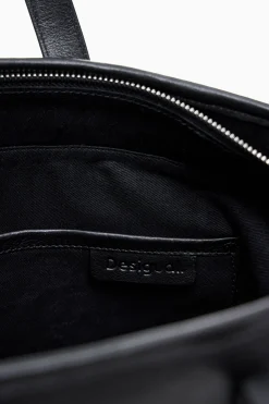 Leather shopper bag
