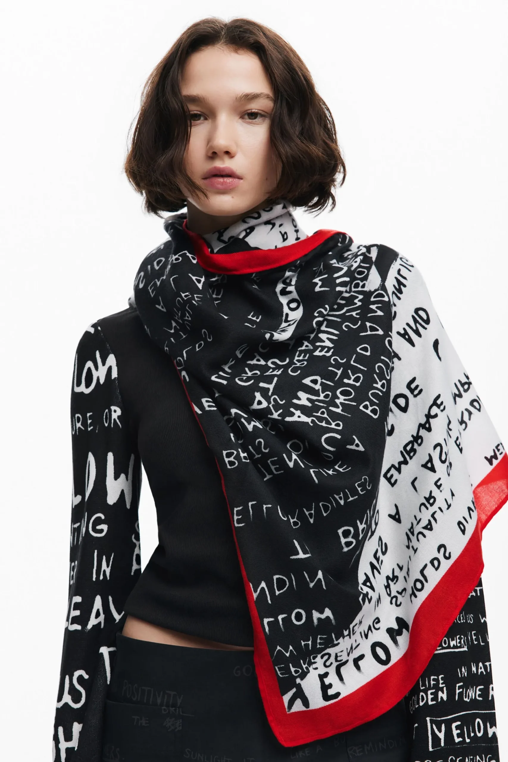Lettering scarf