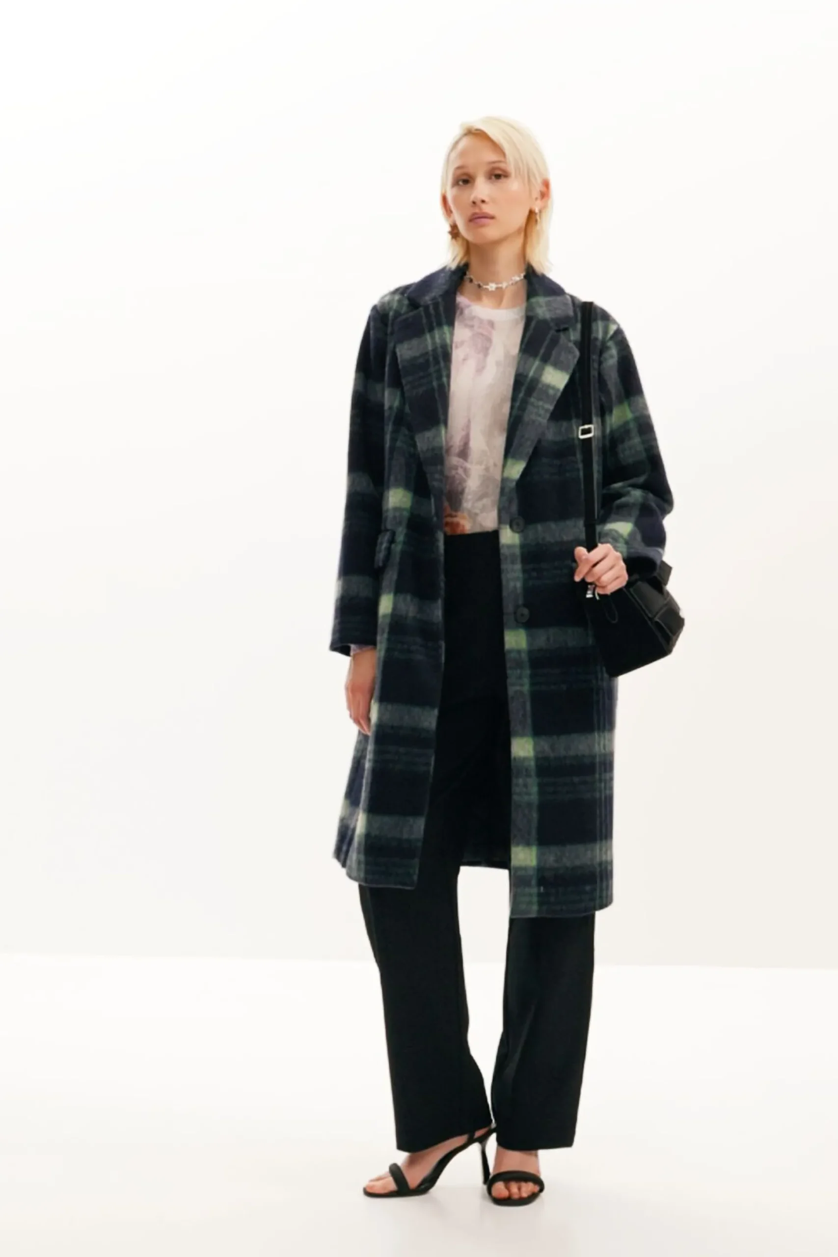 Long checkered coat