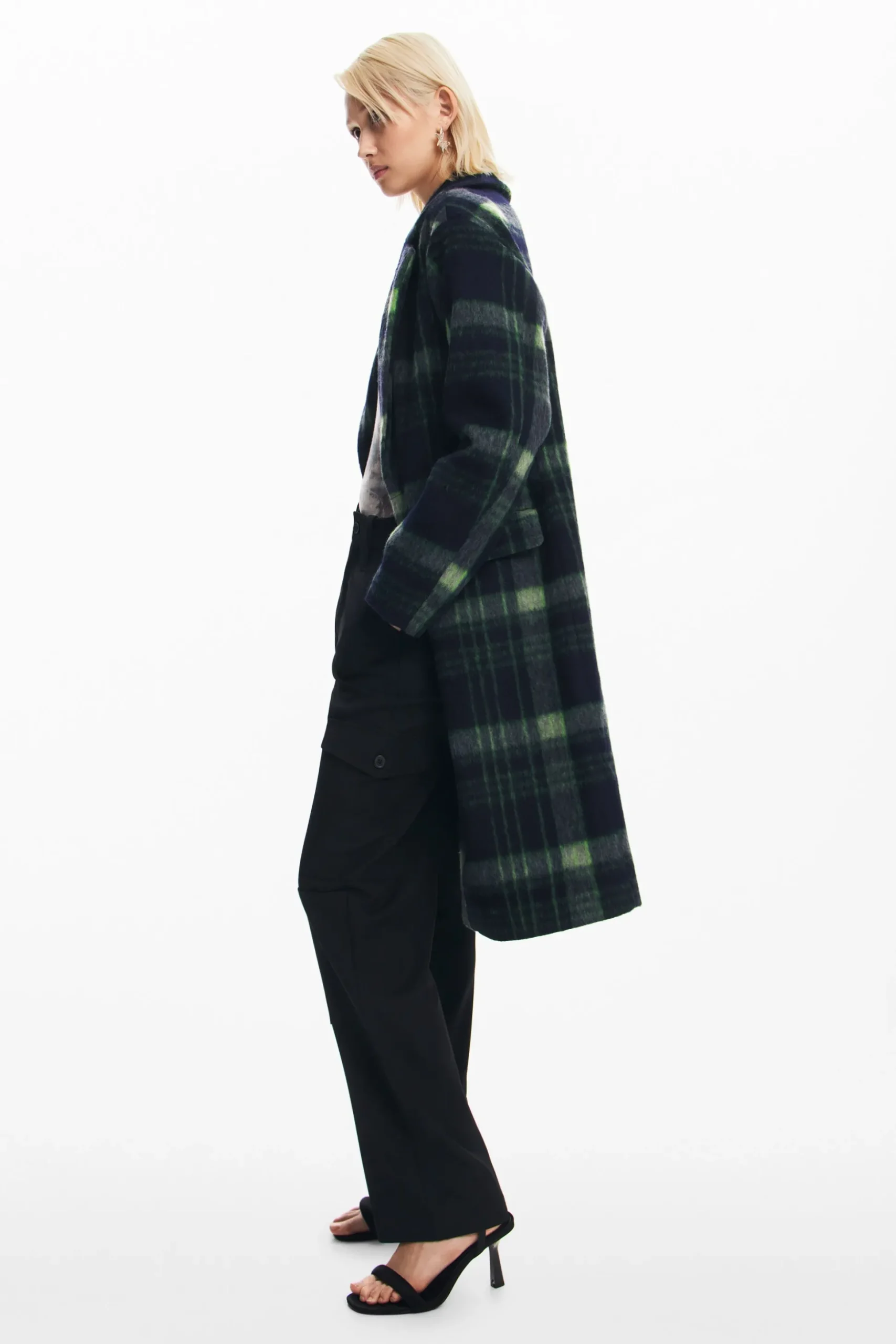 Long checkered coat