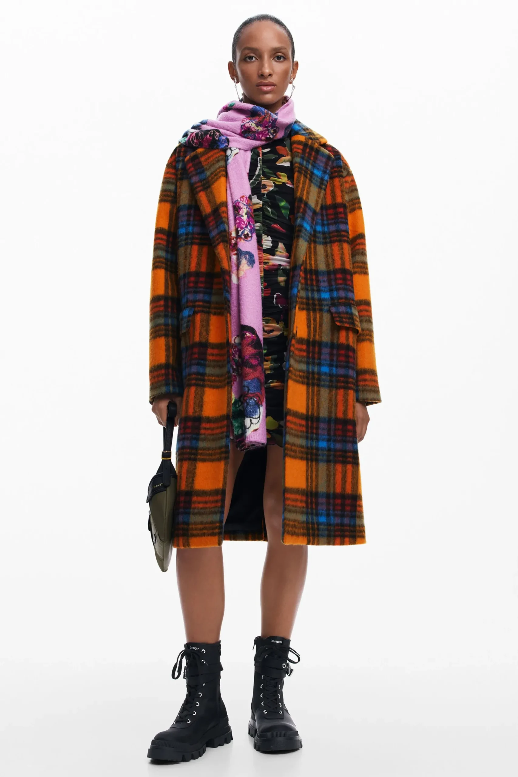 Long checkered coat