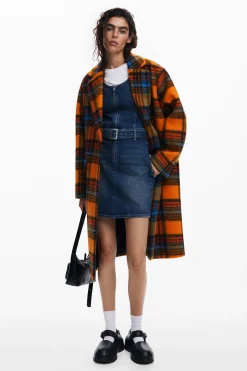 Long checkered coat
