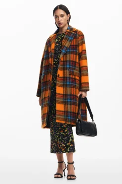 Long checkered coat