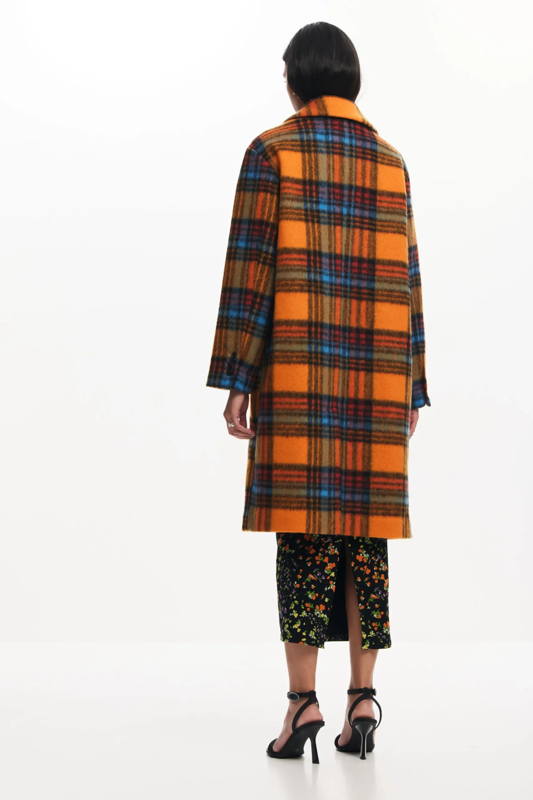 Long checkered coat