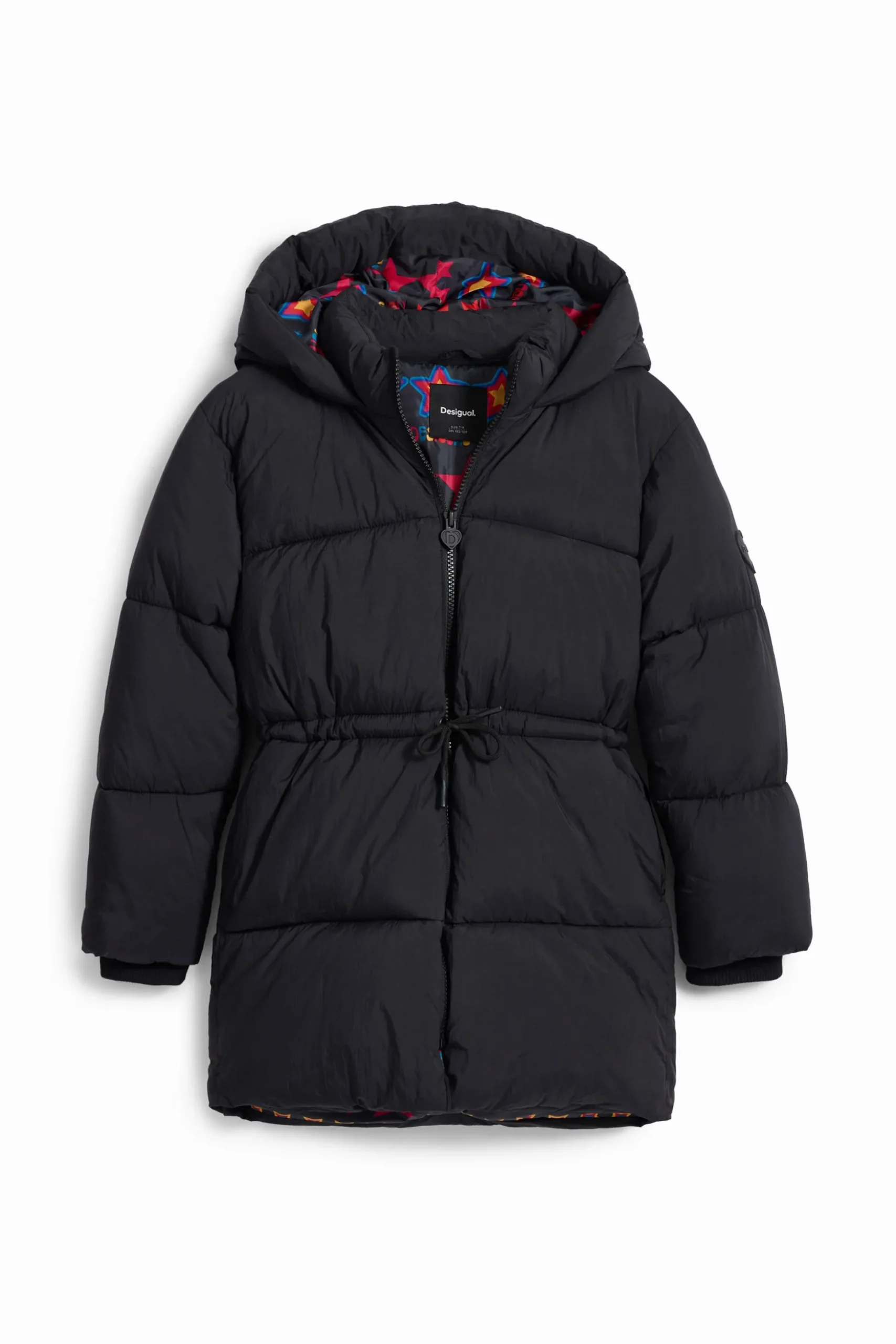 Long coat, large hood, pockets
