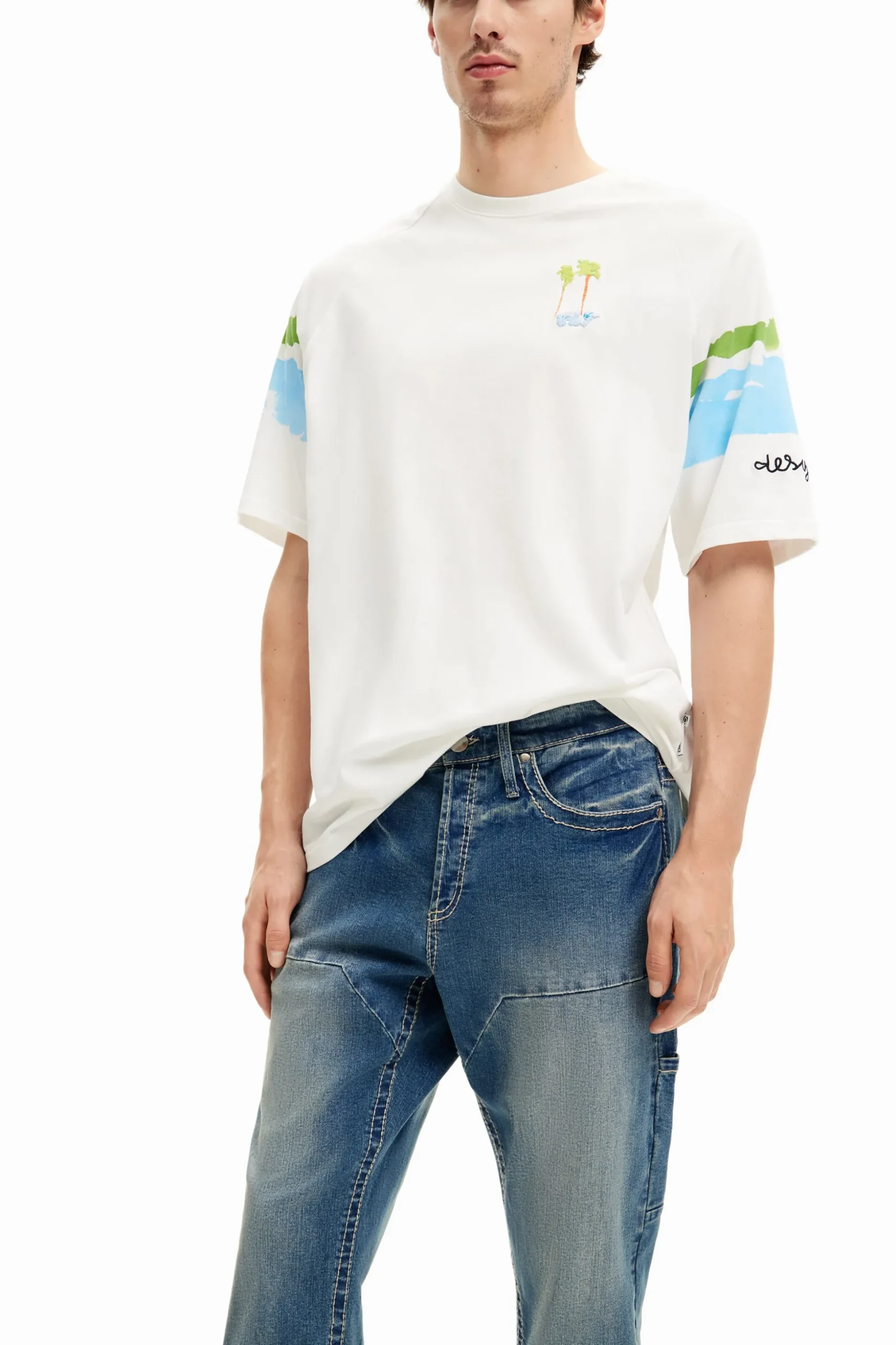 Long denim pants
