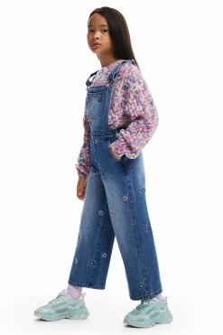 Long floral overalls