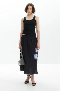 Long floral skirt