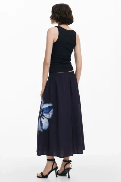 Long floral skirt