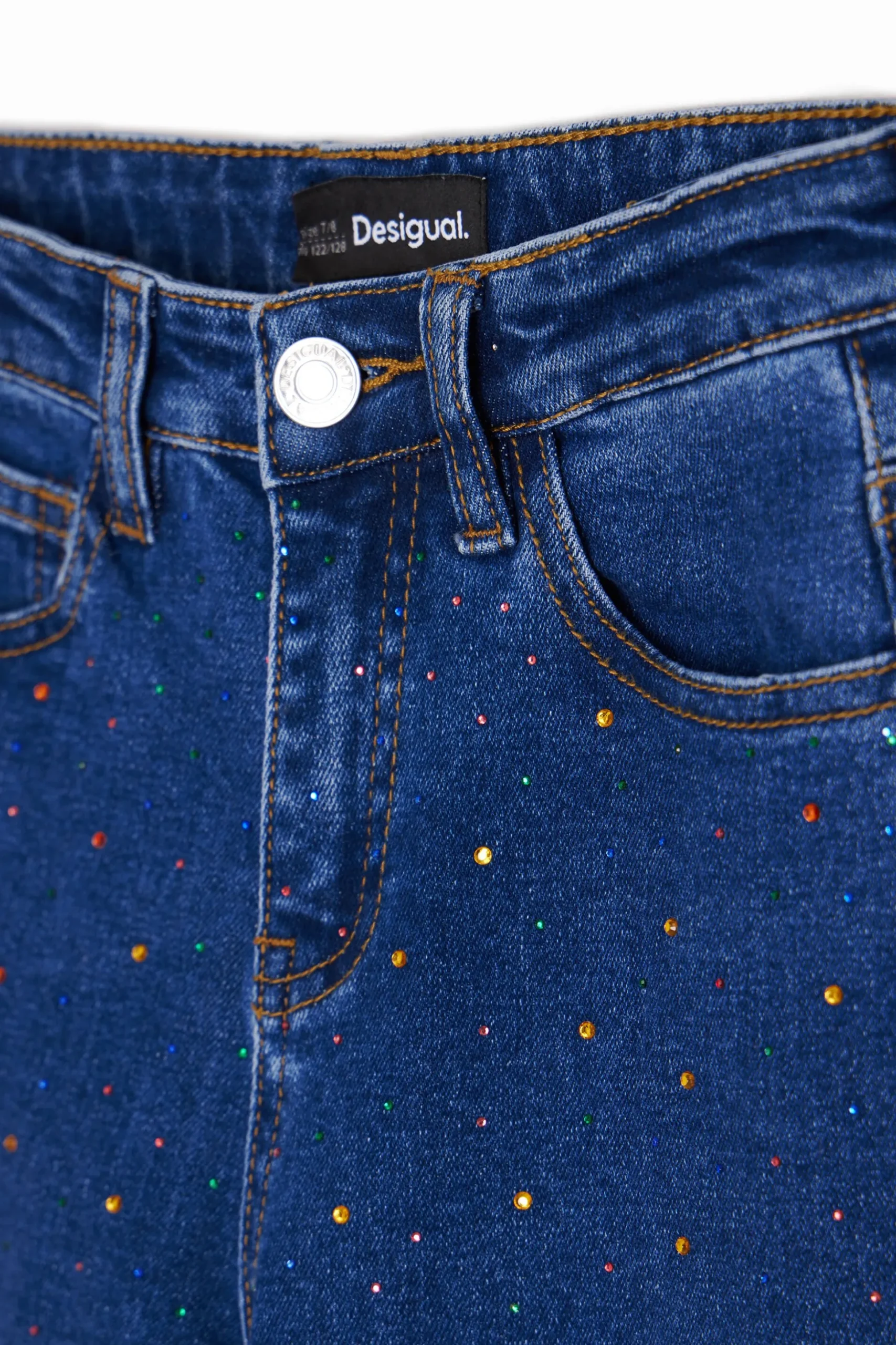 Long jeans with dots
