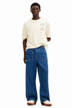 Long jeans with pockets