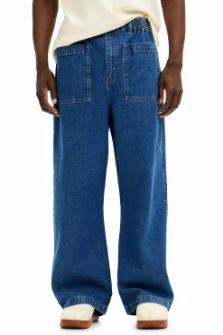 Long jeans with pockets