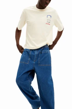 Long jeans with pockets