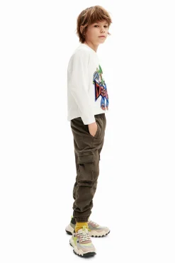Long jogger pants with cargo pockets