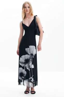 Long poppy dress