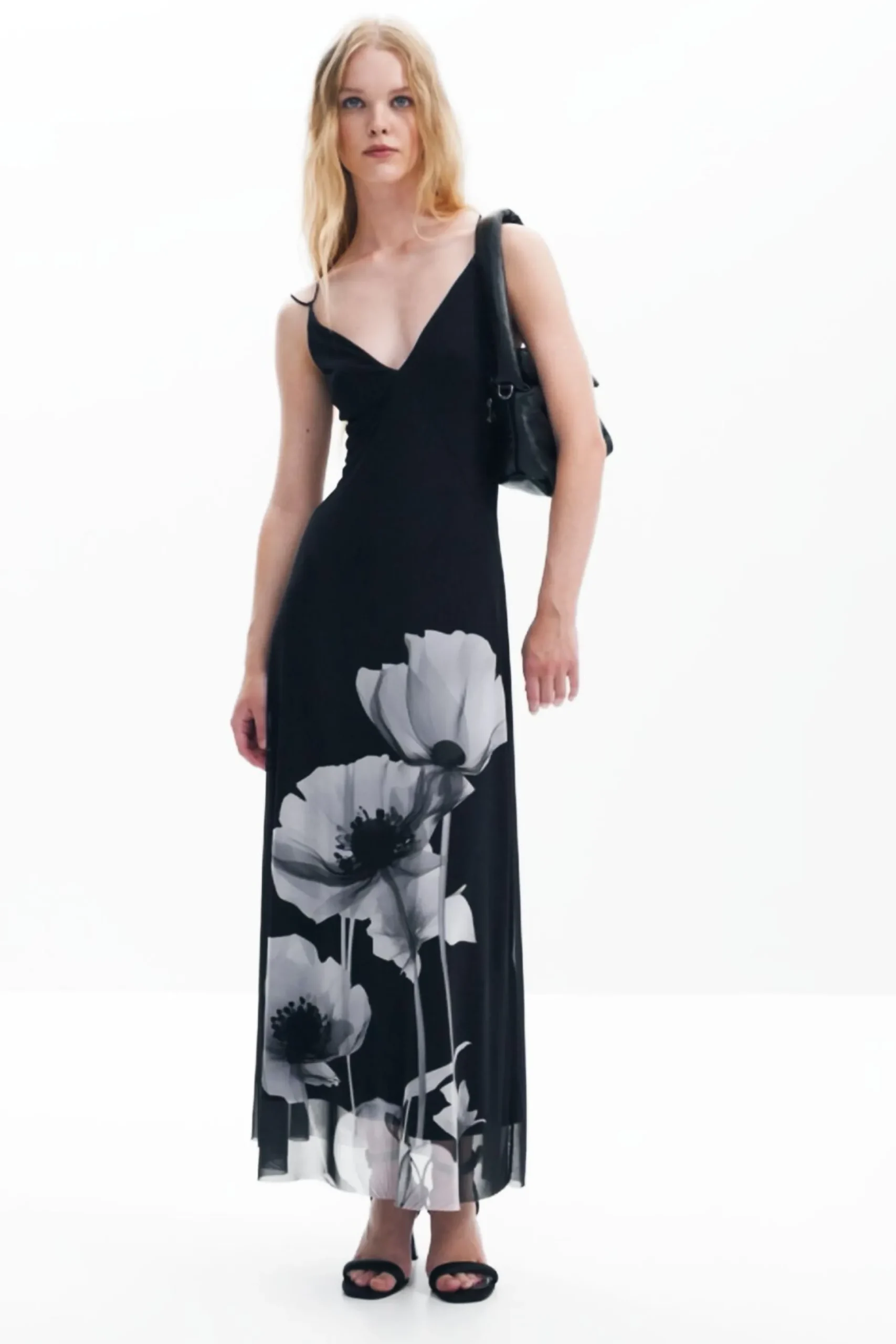 Long poppy dress