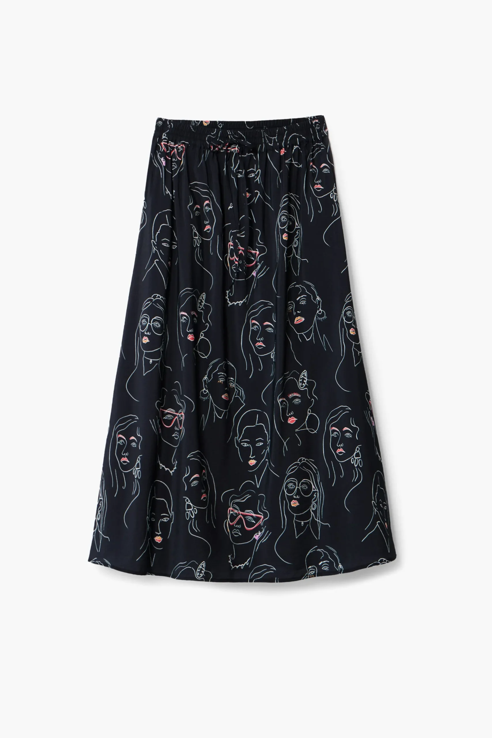 Long skirt with faces