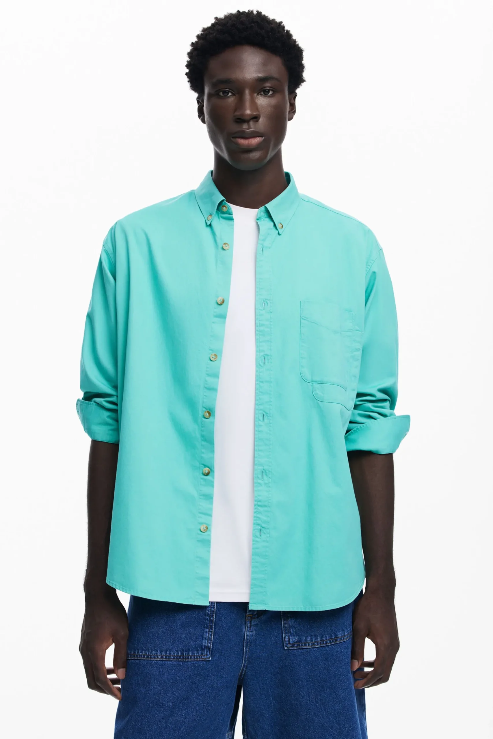 Long-sleeve cotton shirt