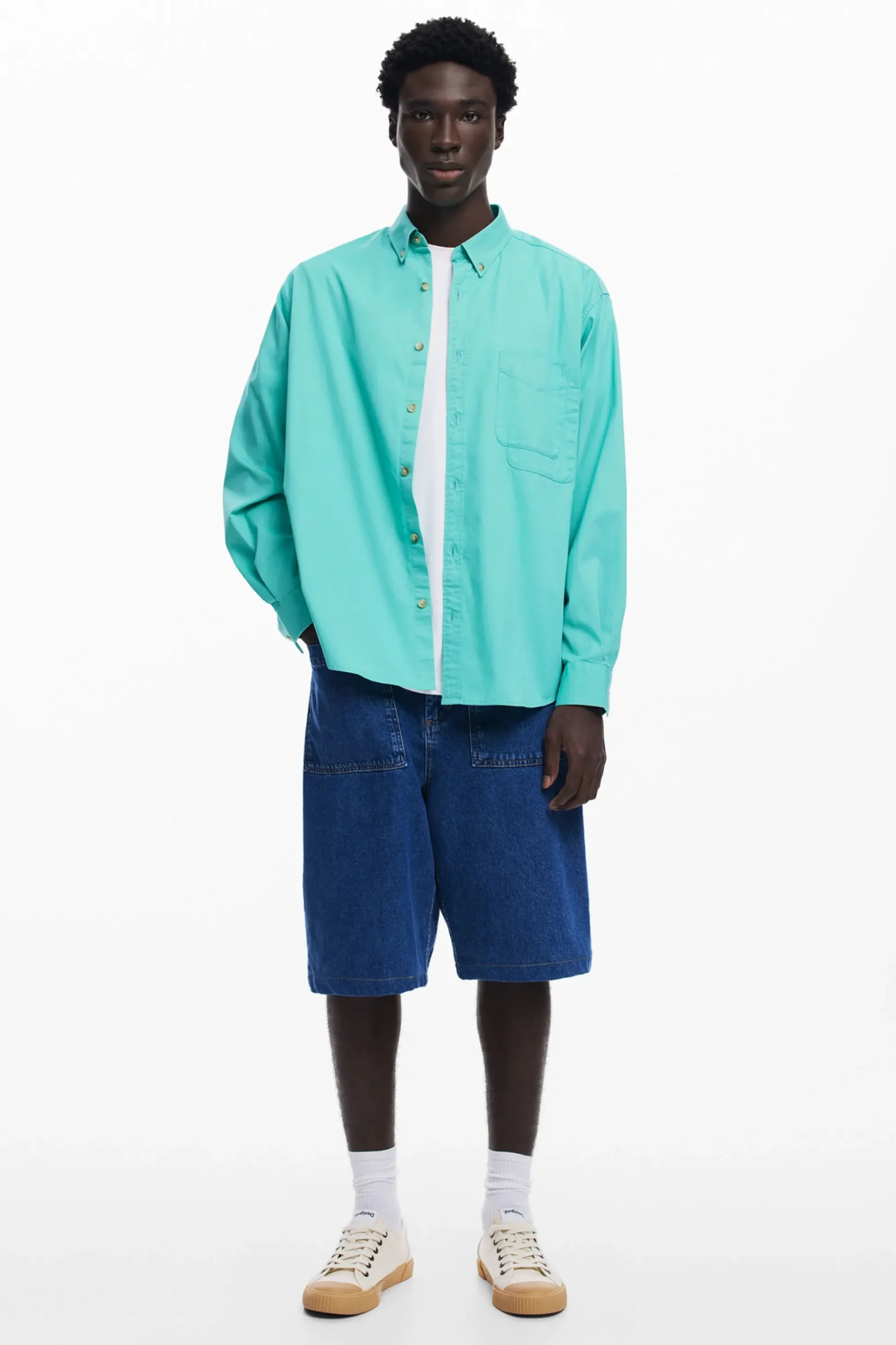 Long-sleeve cotton shirt